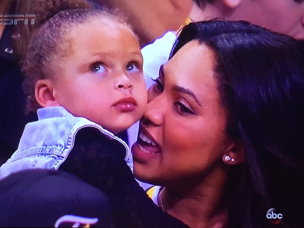 NoRymerReason's tweet photo. Riley Curry for the win! #GoldenStateWarriors #NBAFinals #RileyCurry http://t.co/3EQyvJmoJe