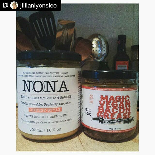 These 2 jars make a good pair. #Repost from <a href="/jillianlyonsleo/">Jillian Leo</a>
・・・
Tonight's dinner featuring @nonavegan and @vegan_m…
