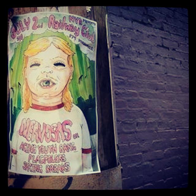 GordBerry's tweet photo. *Thurs July 2* #nervosas (Ohio) #agingyouthgang #flagpolers #springbreaks #punkrock @AdrianMacked #railwayclub http://t.co/6cC7cvNxfD