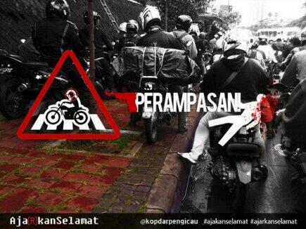 Lantang meneriakan "Anti Korupsi", tapi disisi lain mengambil hak pengguna jalan lain juga?! Mentalitas jalan pintas = KORUPTOR.