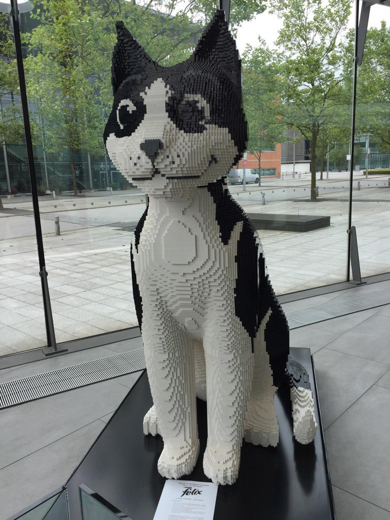 Just meeting with <a href="/Nestle/">Nestlé</a> Professional and impressed with their 2m tall Lego cat.
