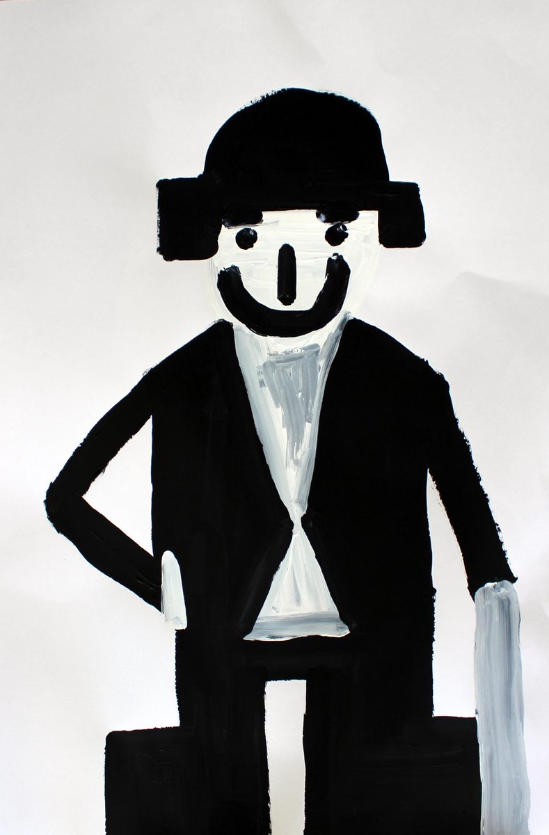 Project_Ability's tweet photo. Artwork of the day: Lesley Nimmo's fantastic 'Charlie Chaplin' #LDWeek15 #LearningDisabilityArt http://t.co/IhXtbyBN0r