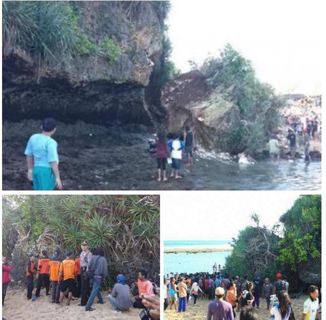 cloudee07's tweet image. #jogja @infobencana "@jogjaonlen Runtuhnya tebing di pantai Sadranan sore ini