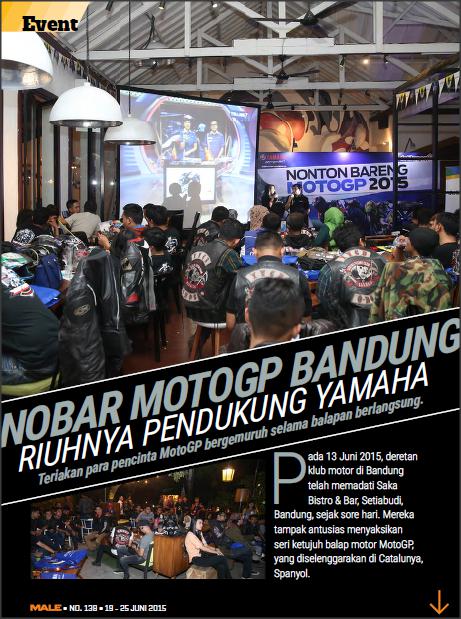 MaleMagazine's tweet photo. Riuhnya Nobar Moto GP Bandung @detiksport hari Minggu lalu http://t.co/aSAHEPNO1D http://t.co/KS1Ql5xEor