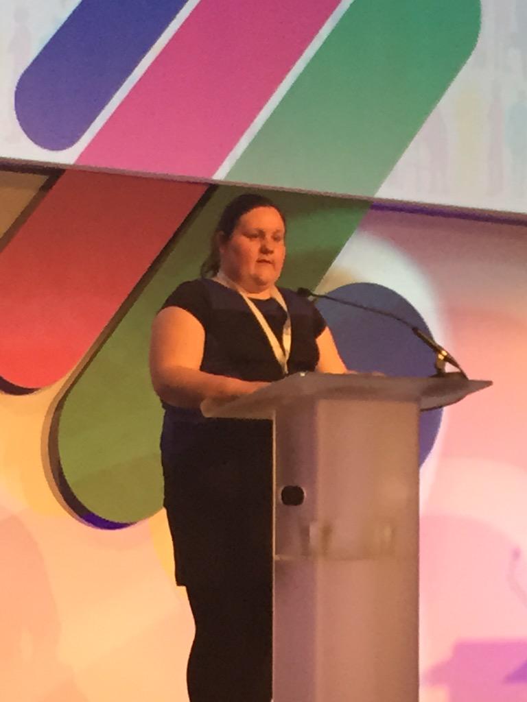 AnnaFowlie's tweet photo. Plea from Angela, a young carer. Don't judge a book by its cover. Help teachers understand children's lives #sws15 http://t.co/MdUi5KNmQb