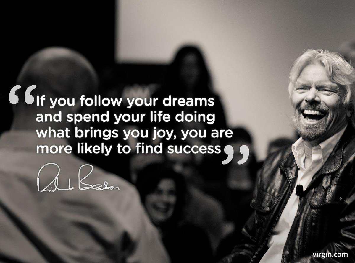richardbranson's tweet image. Happiness equals success: virg.in/hes