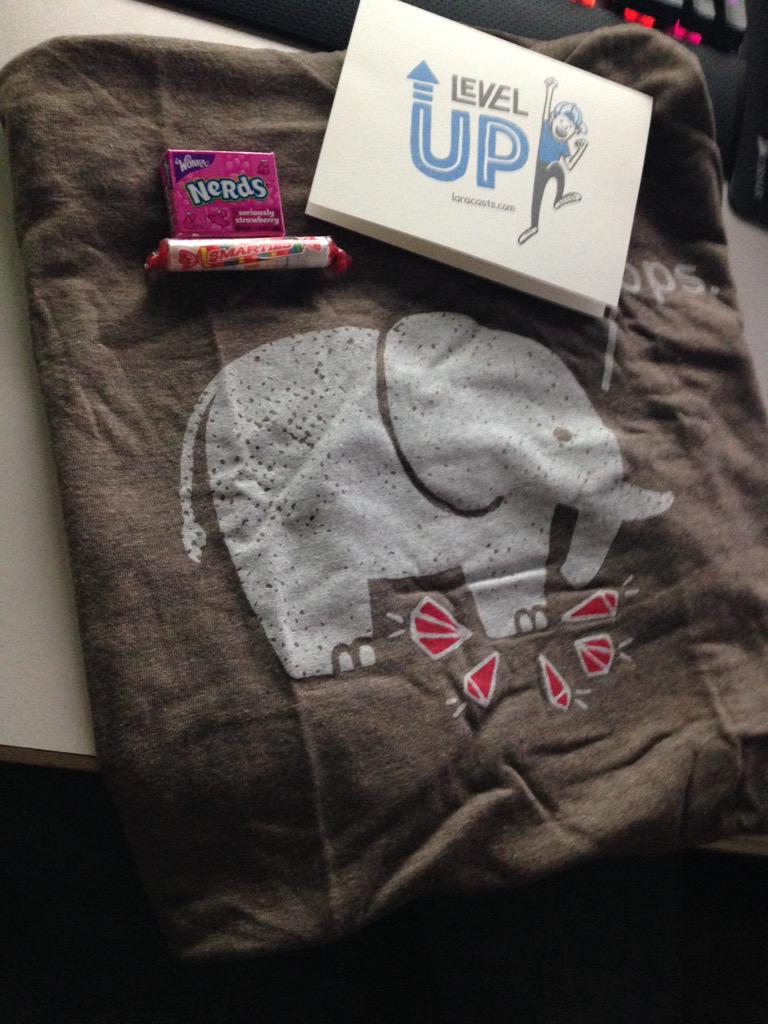 Nice! Got my <a href="/laracasts/">Laracasts</a> shirt today!