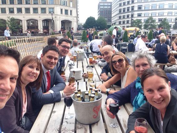 Some of the hardworking &amp; highly successful @bifm_uk team celebrating success after #FacilitiesShow