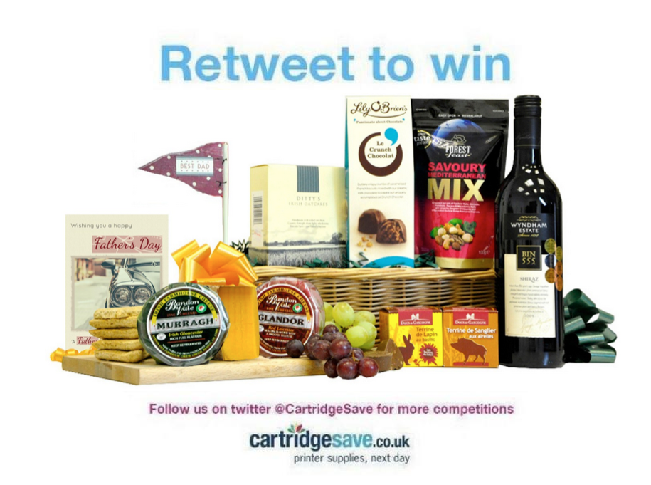 CartridgeSave's tweet photo. Last chance to WIN a Gourmet Dad Hamper! RT to enter. T&amp;Cs http://t.co/C4uPrOKH0e     #competition http://t.co/GcmZMXVQS4