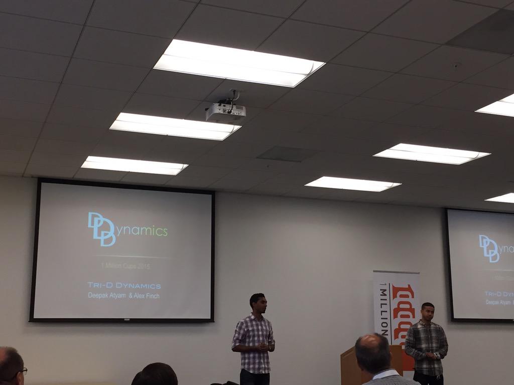 CONNECTinSD's tweet photo. Presenting now is #TriDDynamics, the 1st 3D printed engine for rockets. #SDSW #1MillionCups #Vulcan1 http://t.co/9iuS2WqZAR