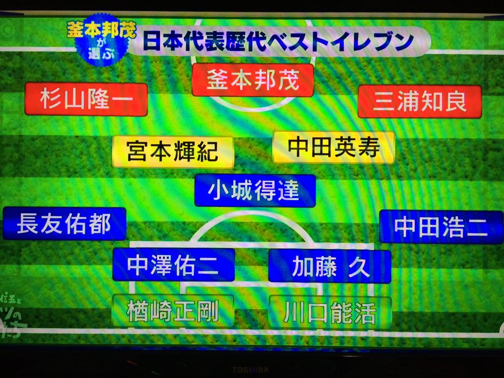 よこちん 横山孝宜 釜本邦茂が選ぶ日本代表歴代ベストイレブン Http T Co Lsaj7cszop