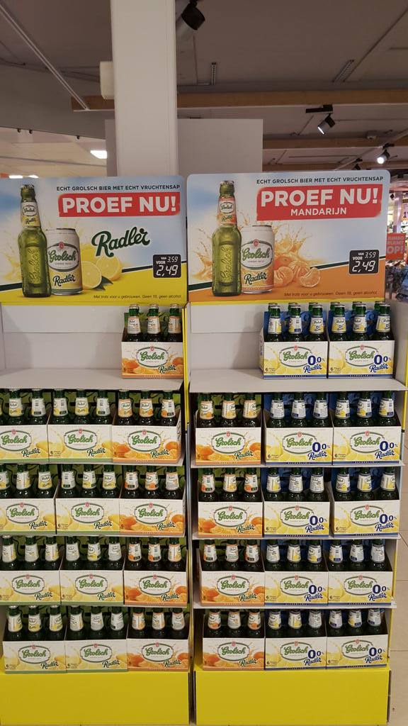Diverse soorten Grolsch Radler. Nu voor 2,49 per 6-pack. Geldig t/m 20 juni.