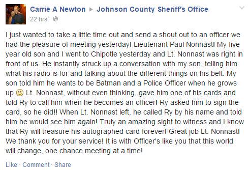 JOCOSHERIFF's tweet photo. These are the stories we like to hear & it's why we do what we do #DreamBig #NobilityOfService #CommunityEngagement http://t.co/zpUbV6A8pj
