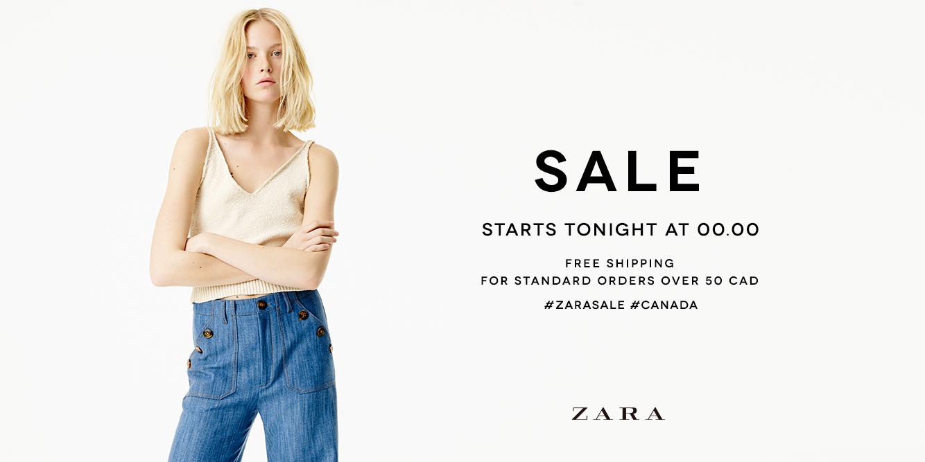 ZARA on Twitter CANADA SALE starts tonight at 00 00 at ZARA on Twitter CANADA SALE starts tonight at 00 00 at