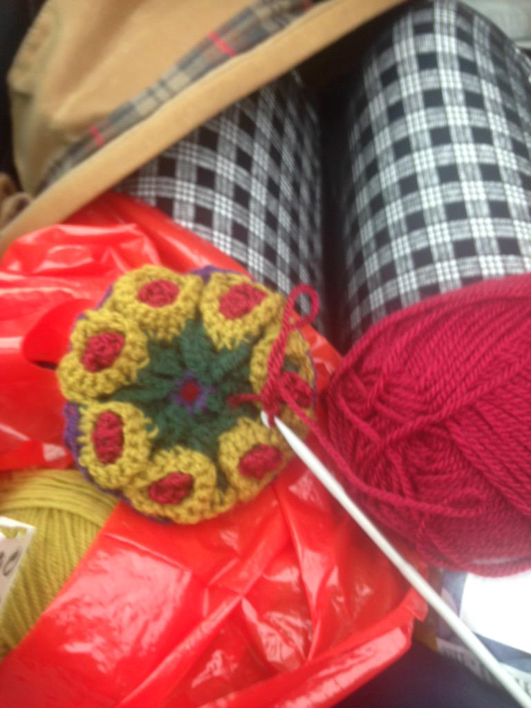 eddireader's tweet photo. Crocheting for the band http://t.co/F55ffGL4mT