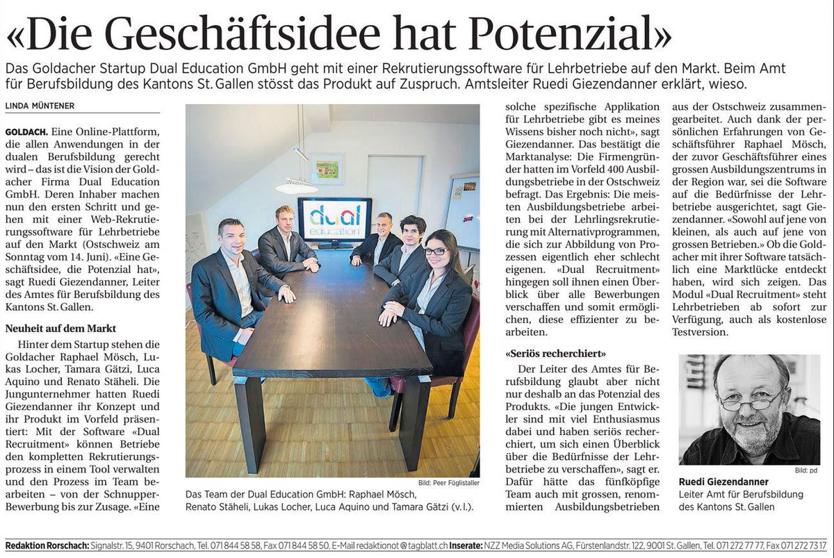 Dualoo (@dualoohr) on Twitter photo Die Idee hat Potential #DualVision von <a href="/dualeducation/">DualEducation</a> erschienen im <a href="/tagblatt_ch/">Tagblatt.ch</a> vom 17.06.15. Viel Spass beim lesen. Die Idee hat Potential #DualVision von <a href="/dualeducation/">DualEducation</a> erschienen im <a href="/tagblatt_ch/">Tagblatt.ch</a> vom 17.06.15. Viel Spass beim lesen.