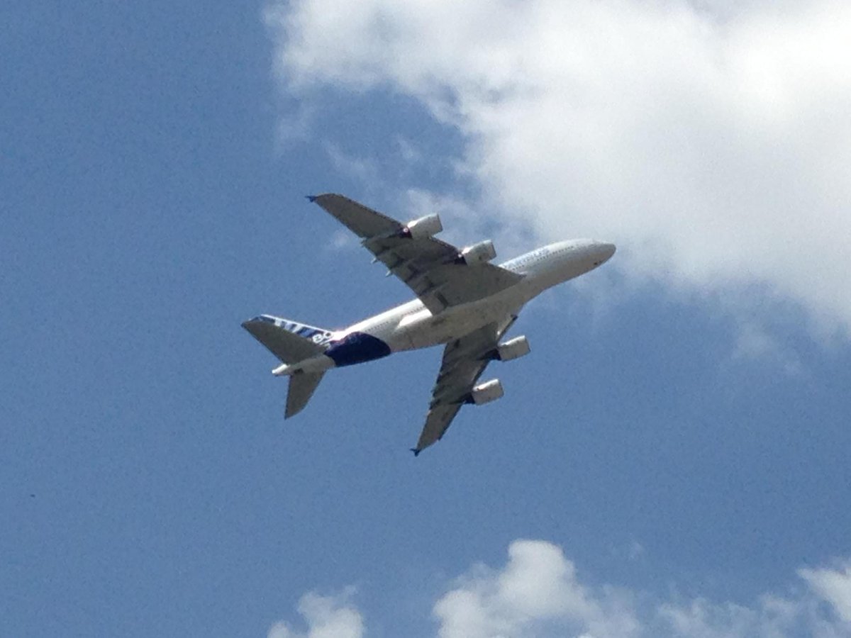 HALOSENSOR's tweet image. Airbus A380 displaying at #PAS15 today. #HALOSENSOR is used in production of every Airbus Aircraft #Airbus #A380