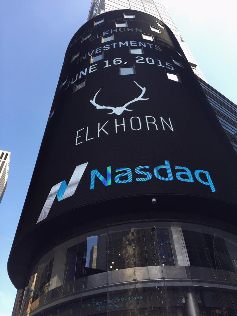 JonRAagaard's tweet photo. @ElkhornInvest at yesterday's closing bell with @NASDAQ, @CNBC. http://t.co/e1ixe89pIn