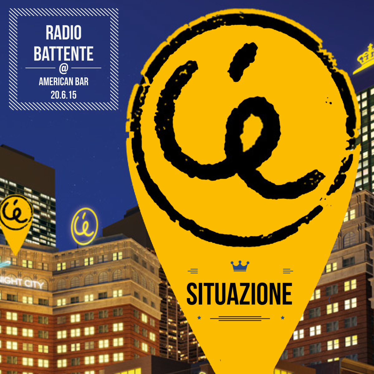 Sabato 20 ci vestiamo di gadget #Ceres.
C'è Situazione • <a href="/ABattente/">Radio Battente</a> @ American Bar • 20.6.15 • on.fb.me/1d0U584