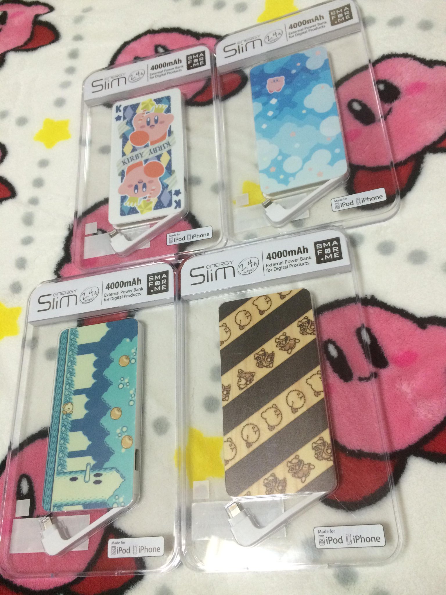 3雲 ラナの Energy Slim 4000mah 星のカービィ が届きました Iphone5や6用のモバイルバッテリーです 絵柄はトランプ スカイ ウィスピー ウッドクラフトの4種類 どれもデザインが凝ってて裏面も非常にいいのですよ Http 3雲 ラナの Energy Slim 4000mah 星のカービィ が届きました Iphone5や6用のモバイルバッテリーです 絵柄はトランプ スカイ ウィスピー ウッドクラフトの4種類 どれもデザインが凝ってて裏面も非常にいいのですよ Http