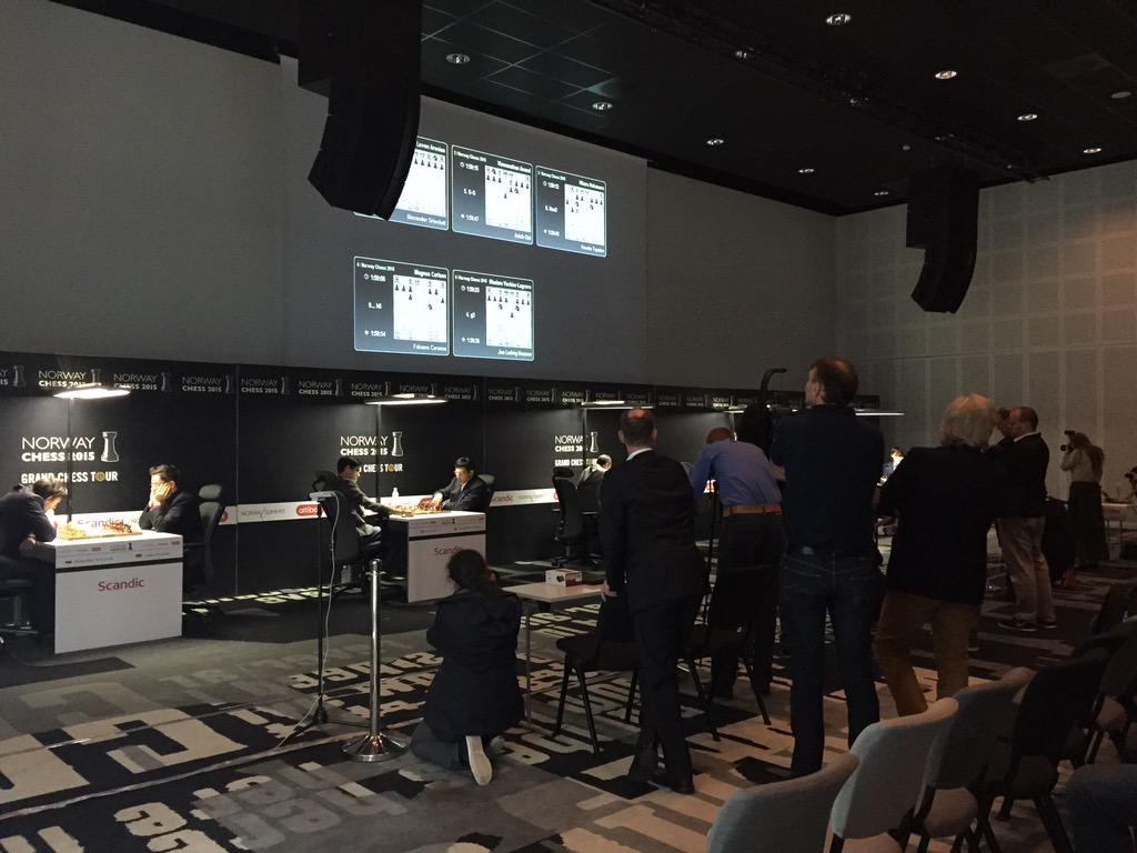 NorwayChess's tweet image. And we&apos;re on!