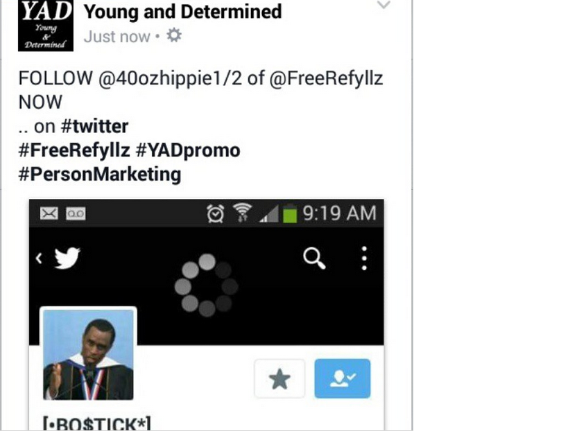 TEAMWE_SOYAD's tweet photo. FOLLOW @40ozhippie NOW !! #YADmember
1/2 of @FreeRefyllz
...on #twitter
#FreeRefyllz #YADpromo
#40ozhippie
#YADish http://t.co/sQfyUKYXgr