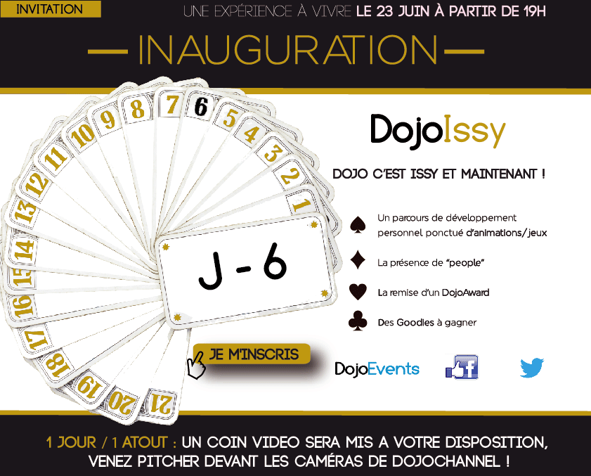 DojoIssy's tweet photo. J-6 avant l'inauguration du nouvel espace de #coworking à Issy. Venez pitcher devant les caméras de @DojoGroupFR http://t.co/Fm2pUwhzM8