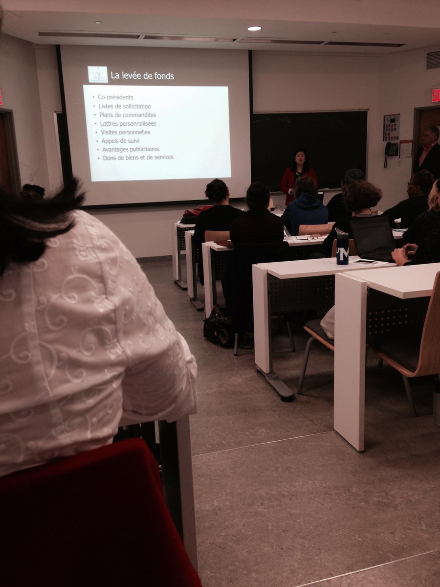 AlisonSilcoff's tweet photo. Notre gestionnaire d'événements, Isabelle Lê, a eu le plaisir de présenter le @BalJonquille à l'@UMontreal hier soir. http://t.co/MnrUbw7G15
