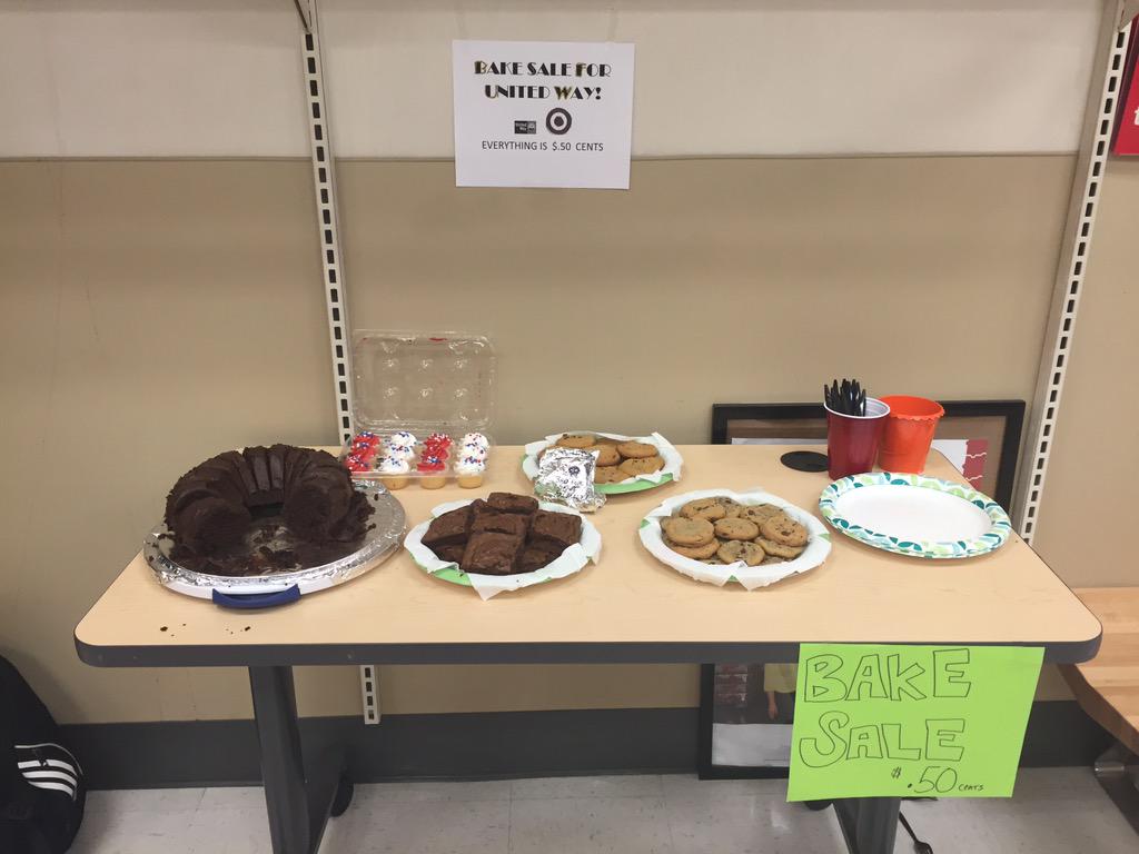 BAKE SALE FOR UNITED WAY TODAY! #sugarsales