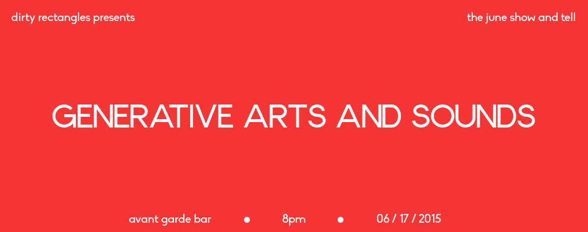 DirtyRectangles's tweet photo. It's Show and Tell day!! Join us @AvantGardeBar tonight at 8PM for a night of generative art and Ottawa made games! http://t.co/2V5A2c20Ir