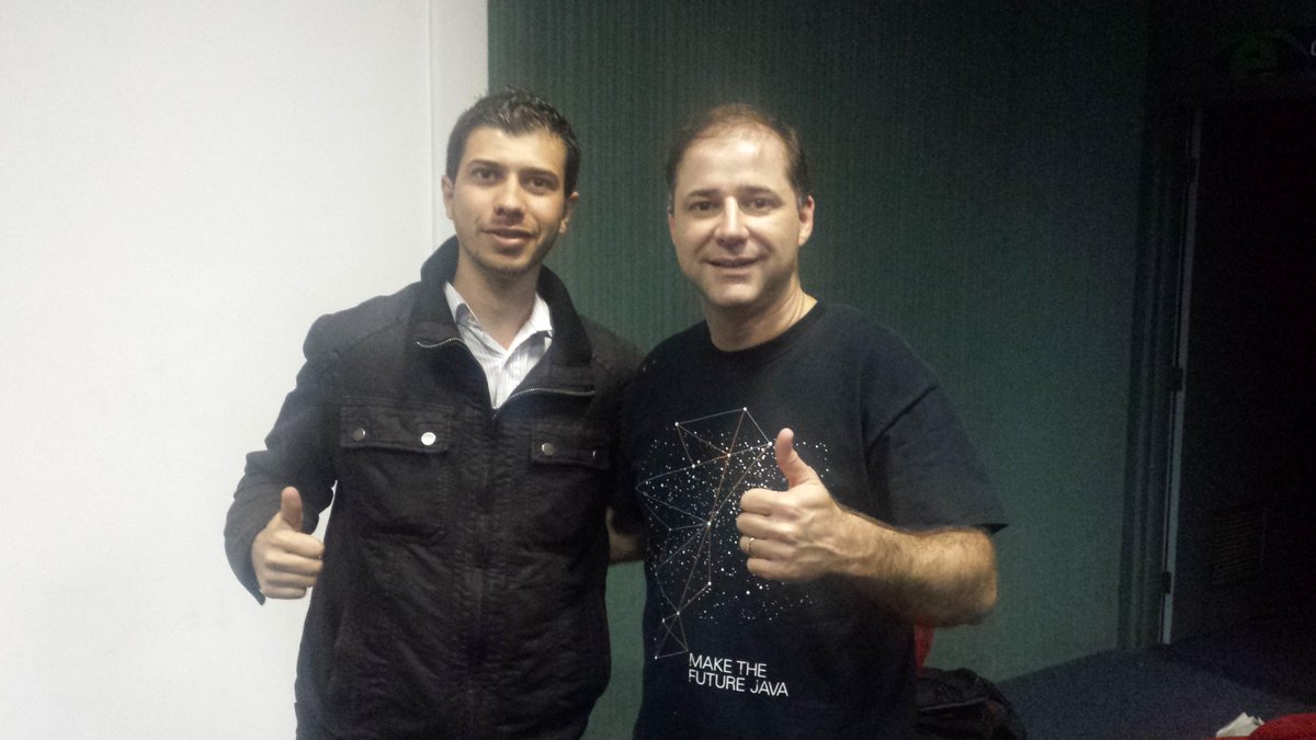 ReisVincius's tweet image. Obrigado @brjavaman pela visita à  SJC #20yearsofJava