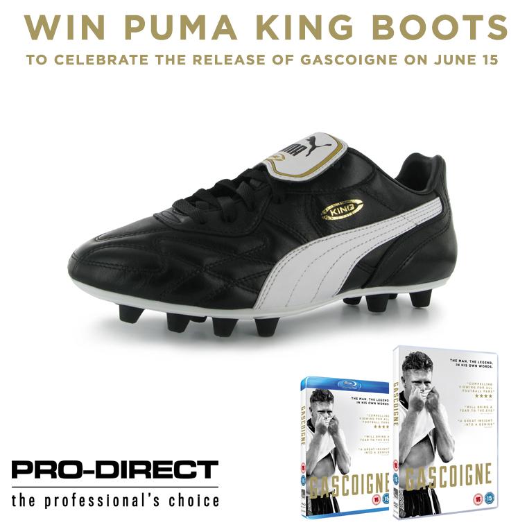 ProD_Soccer's tweet image. Fancy a pair of Puma Kings &amp;amp; a copy of #Gascoigne? Just follow &amp;amp; RT for a chance to win both. Easy.