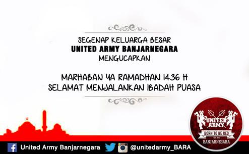 Segenap keluarga <a href="/unitedarmyfc/">UNITED ARMY INDONESIA</a> Banjarnegara Mengucapkan " Selamat Menunaikan Ibadah Puasa" mohon maaf lahir &amp; batin.