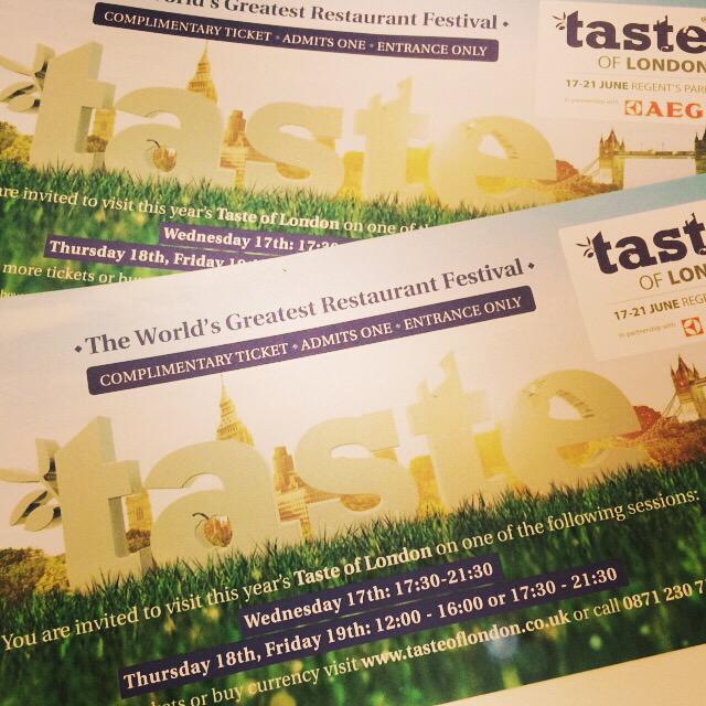 Cannot wait for this evening <a href="/tasteontrend/">Taste on Trend</a> TASTE LONDON <a href="/TasteofLondon/">Taste of London</a>