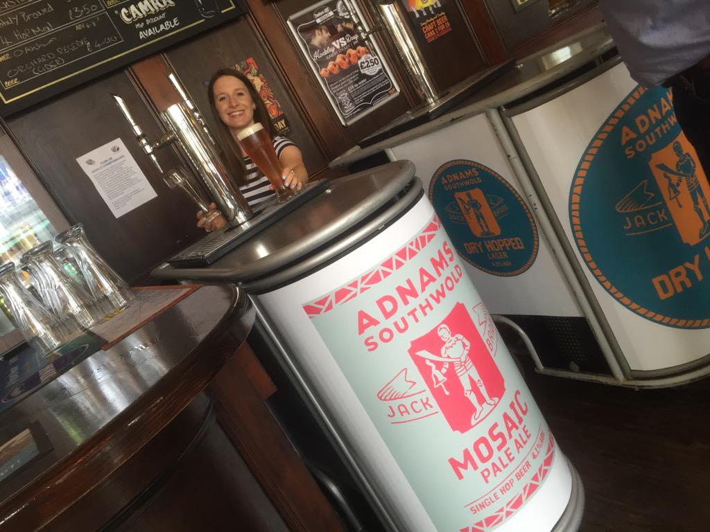 thebunkershill's tweet photo. Emma from @Adnams is here this afternoon pouring from our two pop up bars! Just for the afternoon- HURRY! #NCBW15 http://t.co/Bq1X0bYc9R