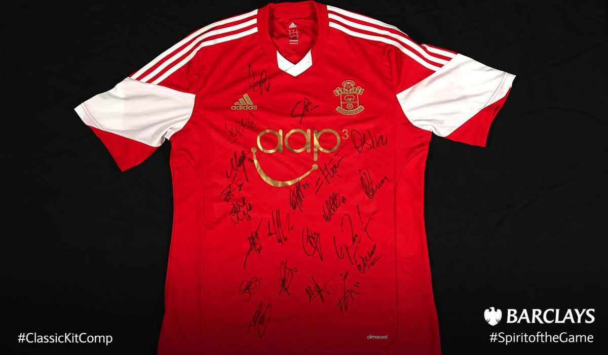 .<a href="/SouthamptonFC/">Southampton FC</a> fans, win a signed Saints shirt from the impressive 2013-14 season, RT before 9pm #ClassicKitComp