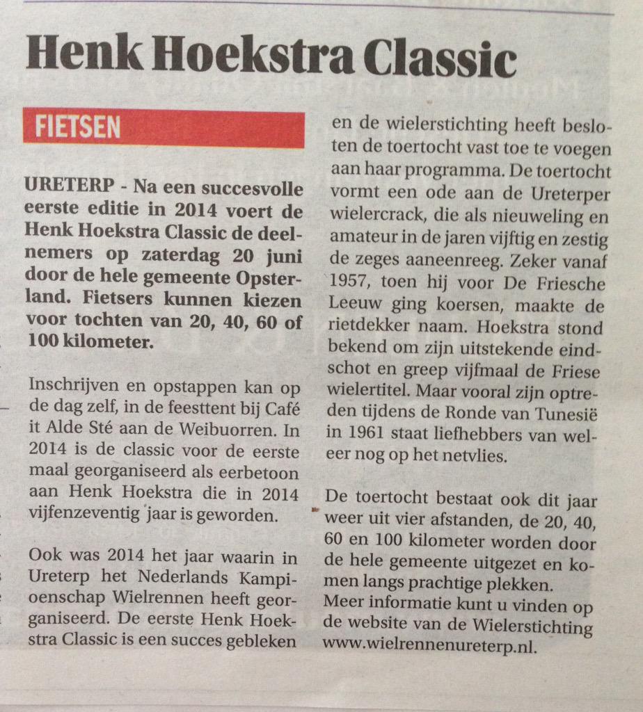 Wielrennen Ureterp tweet media