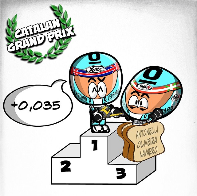 #CatalanGP Indeed <a href="/DannyKent52/">Danny Kent</a> and <a href="/Efrentxu7/">Efren Vazquez</a>, it was a very tight race! #wednesdayfunday <a href="/MotoGP/">MotoGP™🏁</a> #leopardnatural