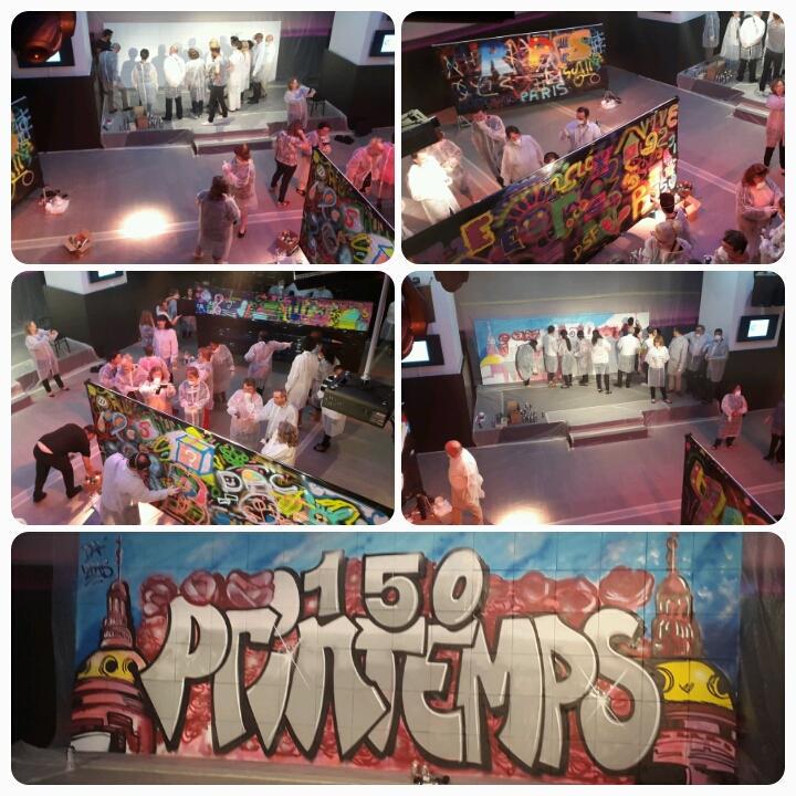 MadCityZen's tweet photo. Atelier #graffiti en interieur aujourd'hui avec un grand chef d'oeuvre final ! #art #teambuilding http://t.co/Iql8NiF3tD