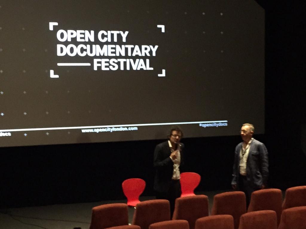 OpenCityDocs's tweet photo. Filmmaker Laurent Becue-Renard talks about @OfMenandWar at the UK premiere of the film http://t.co/5IZhvUnW2K
