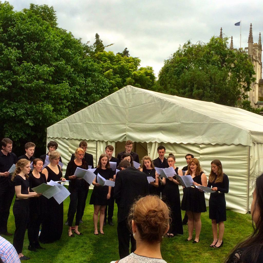 #Madrigals sung by <a href="/CorpusChoir/">Corpus Christi Choir</a> in the Master's garden <a href="/CorpusCambridge/">Corpus Christi</a>