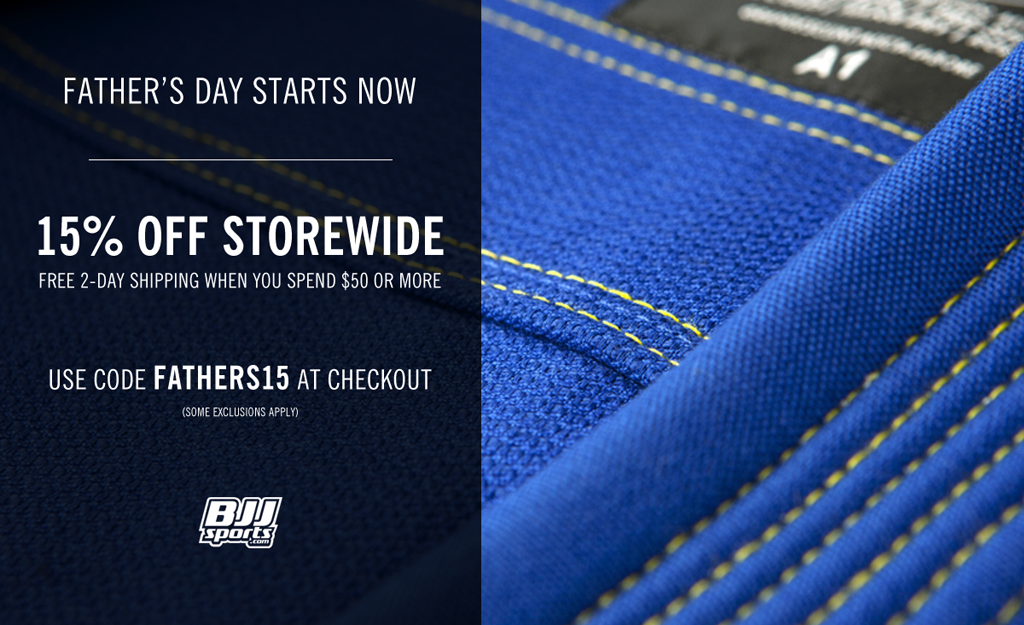 BJJSports's tweet photo. Father's Day starts now! Get 15% off storewide with code FATHERS15. http://t.co/vM4XZOKELp http://t.co/Urvk9lCptc