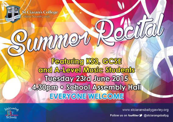 You're in for a treat next week, with our Music Recital on Tuesday 23rd at 4.30pm- All welcome! Please RT