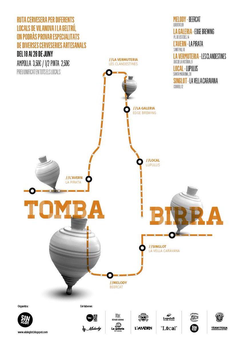 #TombaBirra 18 al 28/06 #cerveses #artesanes #Clandestines a @LaVermuteriaVNG @AssSinglot @LaFassina @cervesers