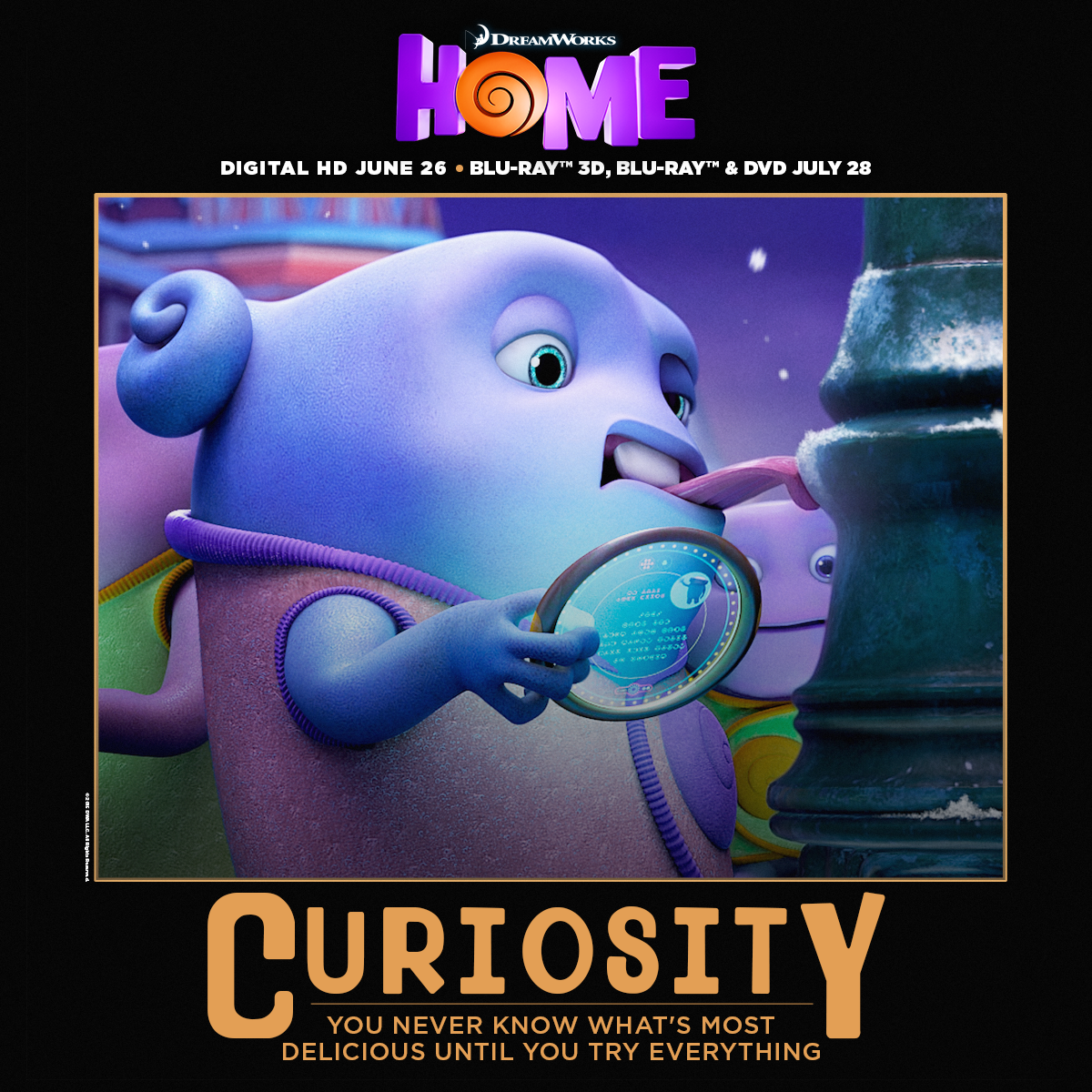 Dreamworks's tweet photo. Sometimes you taste delicious things; sometimes your tongue gets stuck. #DreamWorksHOME http://t.co/LZ8vxIJVAL