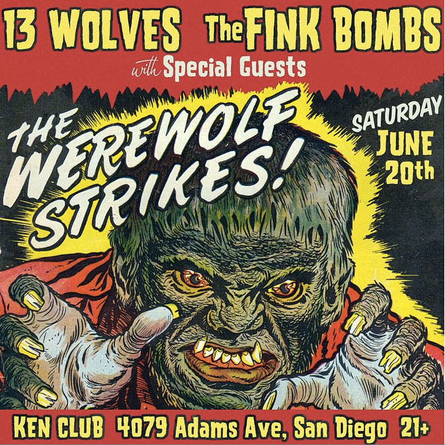 Saturday @ the Ken Club. Nordic Werewolves meet #Lucha Rockers. Only $5. #turbojugend #garagerock <a href="/GretschUSA/">Gretsch Guitars</a>