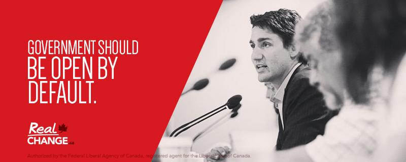 JustinTrudeau's tweet photo. Cdns deserve the most transparent and open gov. in the world. RT if you agree. http://t.co/L3Y9scUY1v #RealChange http://t.co/Gni5895PJY