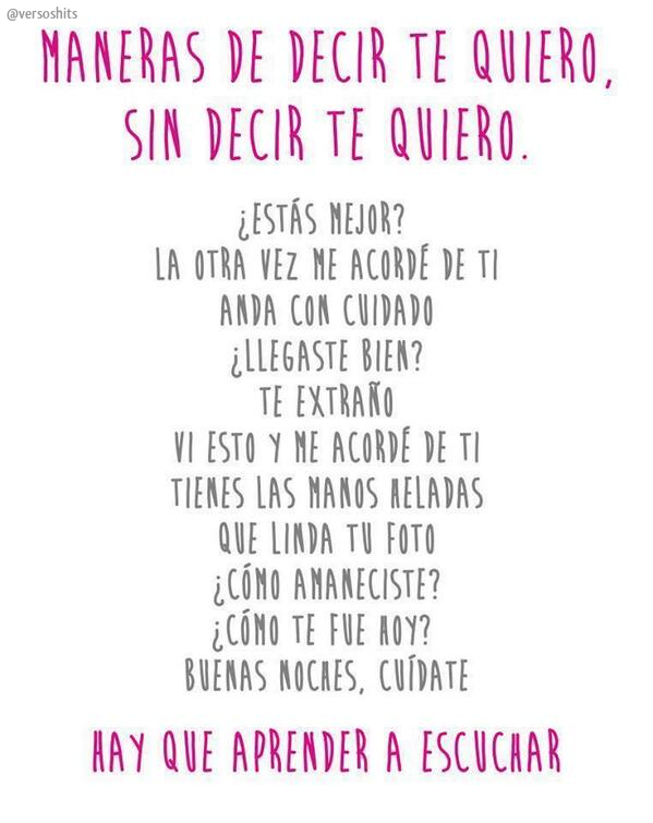 versoshits's tweet photo. Maneras de decir te quiero... http://t.co/YAKI4aUWLi