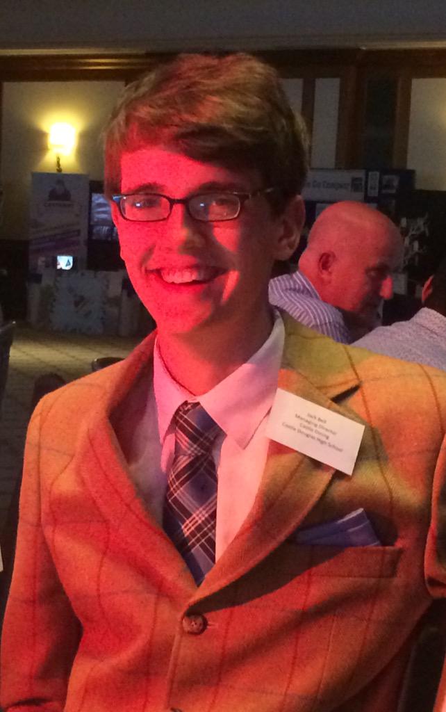 Only man in a tweed suit here! #YESAwards