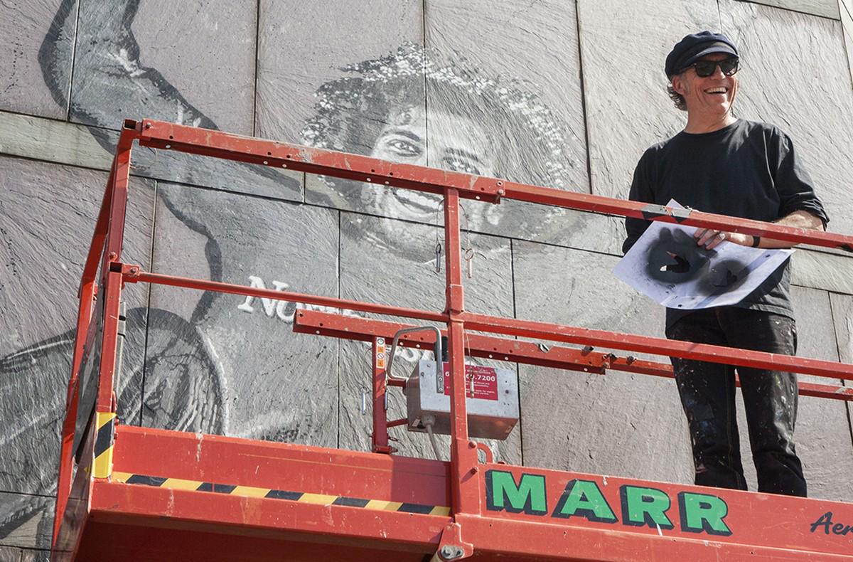 BostonMagazine's tweet photo. .@jefaerosol painted stencil graffiti all over @Northeastern. See more public art on campus: http://t.co/SDedMy9irM http://t.co/FFb7r9C9rE